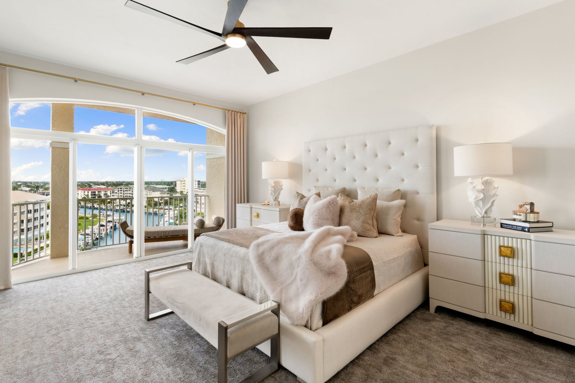 Marina View Primary Suite — interior design project by Livingstyles Interiors in Marco Island, 2024
