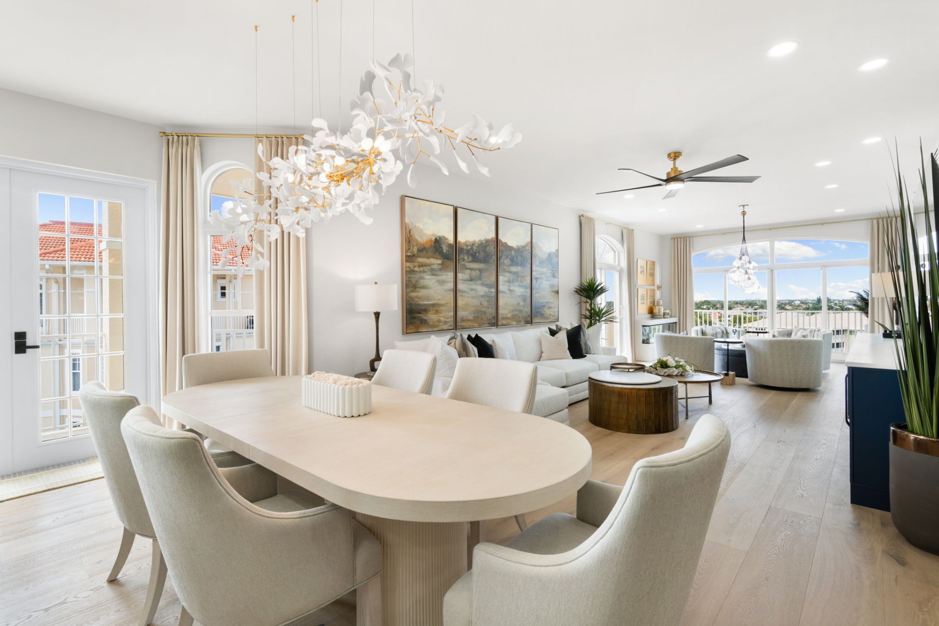 Open Living & Dining — full residence project by Livingstyles Interiors in Marco Island, 2024