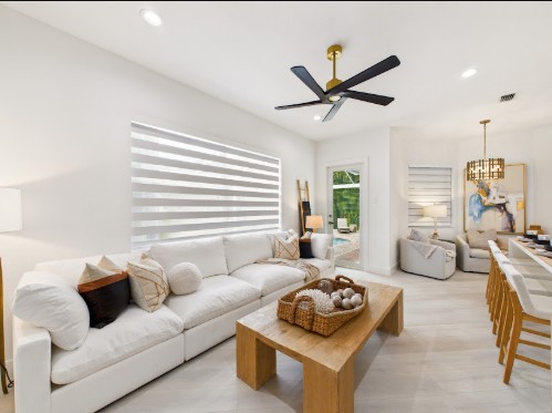 Living Room after the renovation at 10th Avenue Estate in Naples, Florida