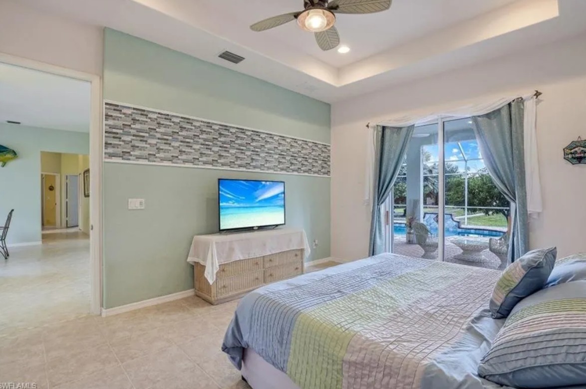 Primary Suite before the renovation at 10th Avenue Estate in Naples, Florida